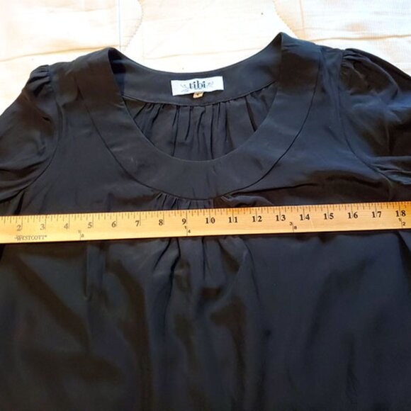 Tibi black silk l/s top size 6 - Picture 3 of 6